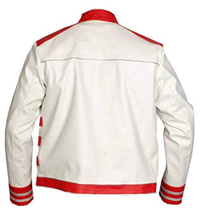 Freddie Mercury Military Concert Red & White Leather Jacket