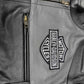 Men's Cowhide Full Grain Dual Vents Votary Black Legendary Eagle Motorcycle Cowhide Leather Jacket