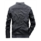 Grey Denim Jacket with Leather Sleeves