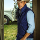 Yellowstone John Dutton Quilted Blue Vest