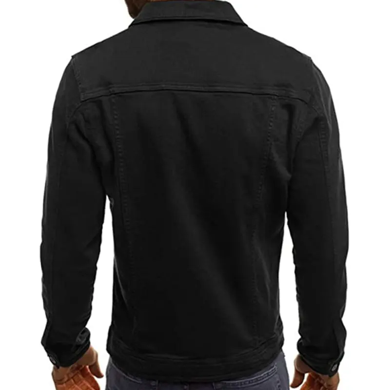 Mens Black Denim Jean Jacket