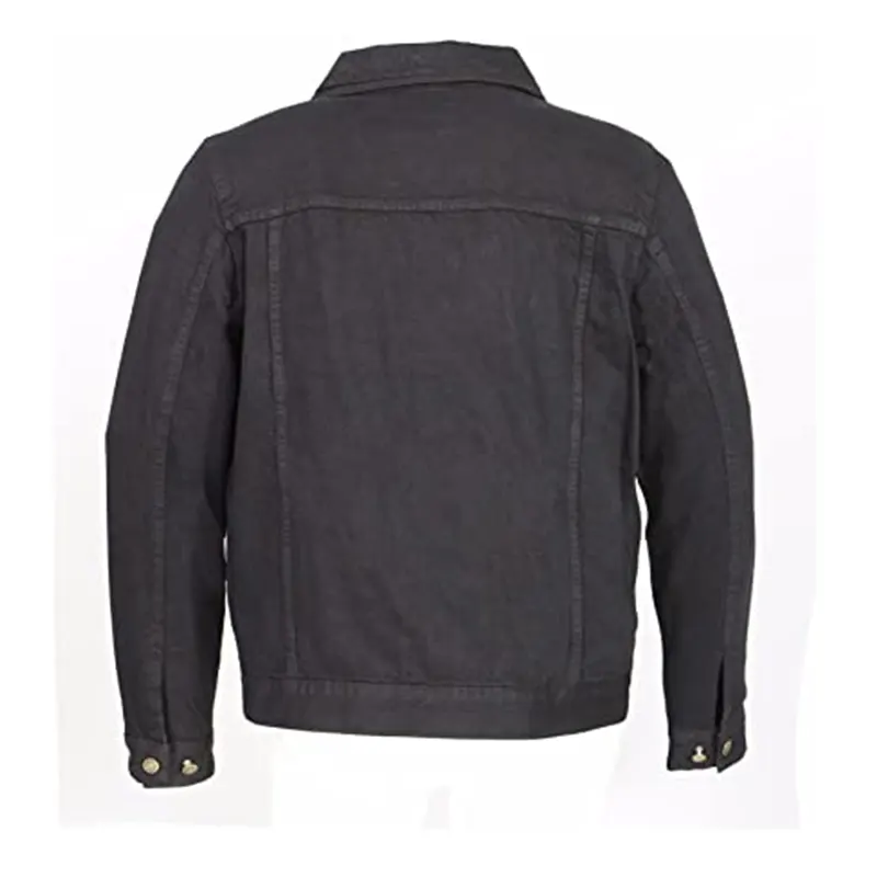 Mens Shirt Style Collar Grey Denim Jacket
