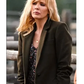 Yellowstone S04 Beth Dutton Green Wool Coat