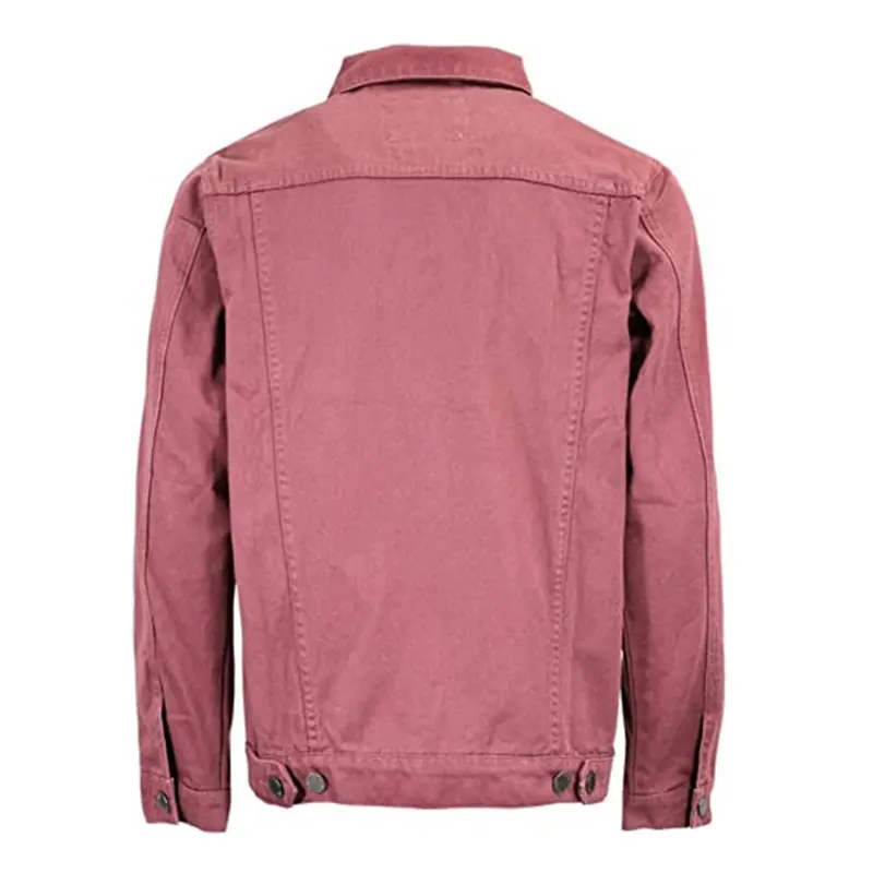 Pink Denim Jacket for Mens Outfits