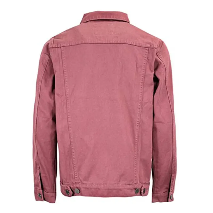 Pink Denim Jacket for Mens Outfits