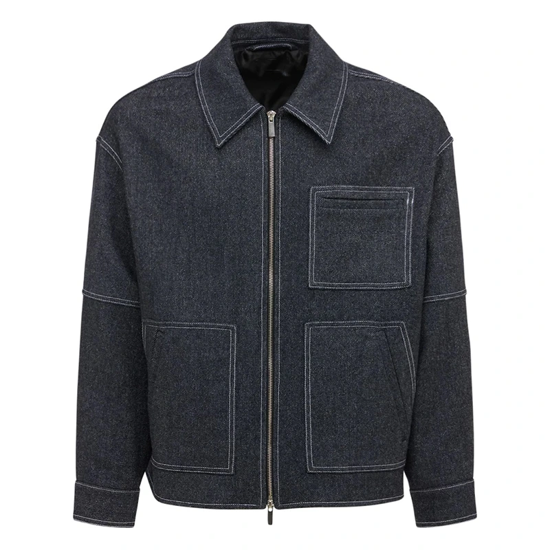 Mens Grey Denim Jacket
