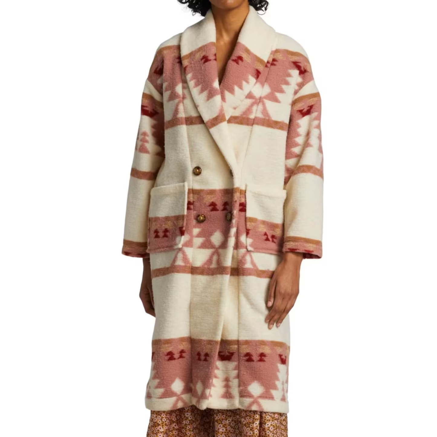 Yellowstone S05 Beth Dutton Pink Printed Coat