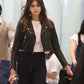 Kaia Gerber Biker Leather Jacket