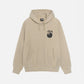 khaki 8 ball hoodie pigment dyed front