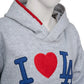 Close-up front view of Madhappy x Dodgers “I Love LA” Hoodie