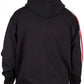 Back view of Mass Effect N7 hoodie showing red and white sleeve stripe.