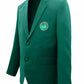masters golf jacket side view in green color