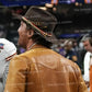 matthew mcconaughey wearing leather jacket back