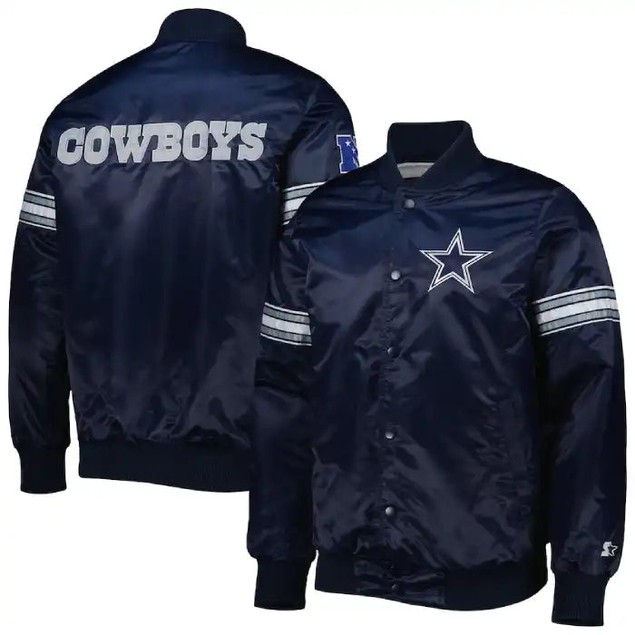 Mens Starter Dallas Cowboys Navy Blue Jacket
