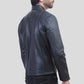Mens Cafe Racer Black Leather Jacket