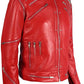 side view of Red Michael Jackson Beat It Red Leather Jacket