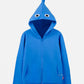 Front view of Nintendo Pikmin Zip-Up Hoodie Blue