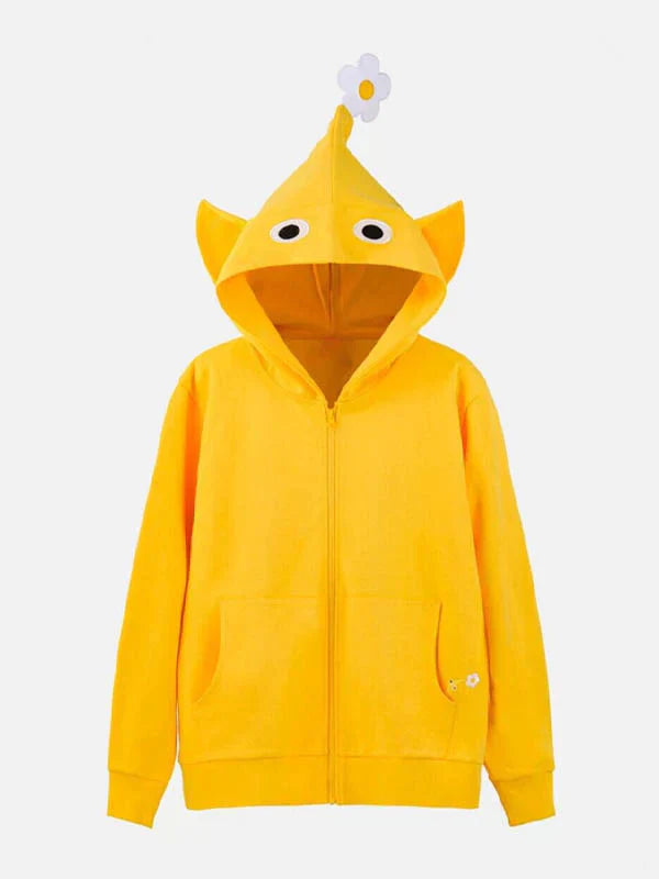 Front view of Nintendo Pikmin Zip-Up Hoodie