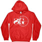 Front view of Red red_sniper_gang_hoodie