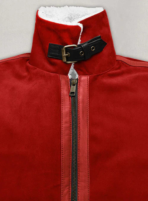 Close view of Ryan Reynolds Spirited Red Jacket