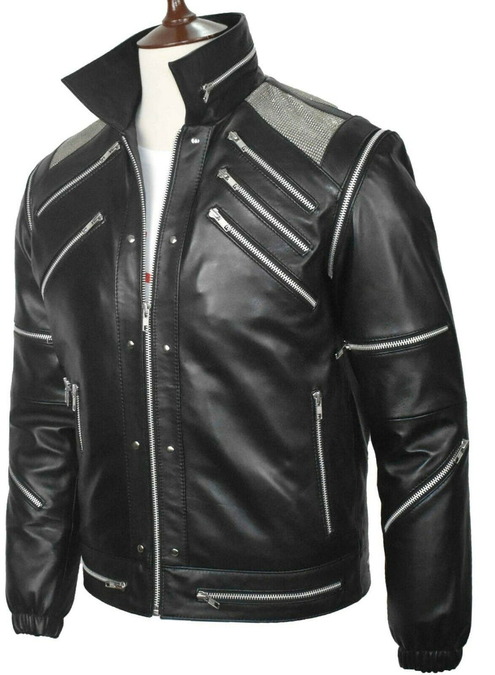 Michael Jackson Beat It Black Leather Jacket