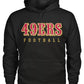 san francisco 49ers black hoodie front view