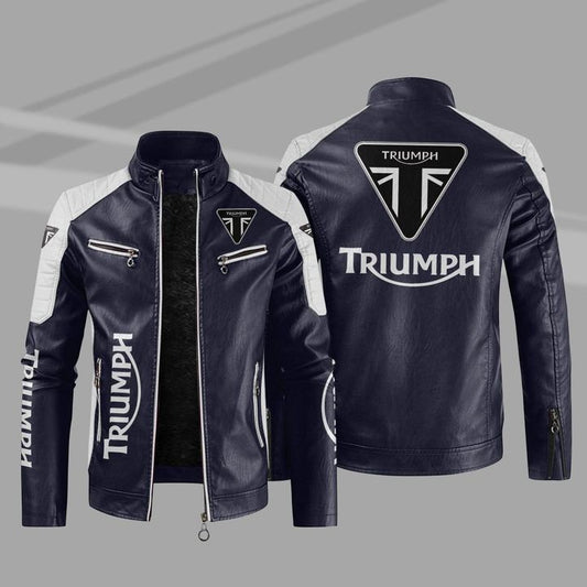 Triumph Motorcycle Leather Jacket for Mens