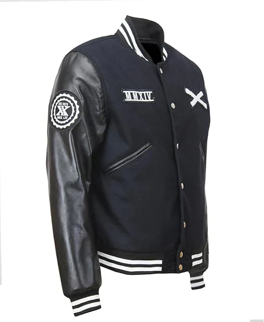 xo varsity jacket side view