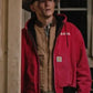 Worn view of Red Yellowstone Season 4 Jimmy Hurdstrom 6666 Red Hoodie in scene.